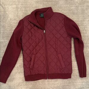 7 Diamonds Maroon Quilted Jacket